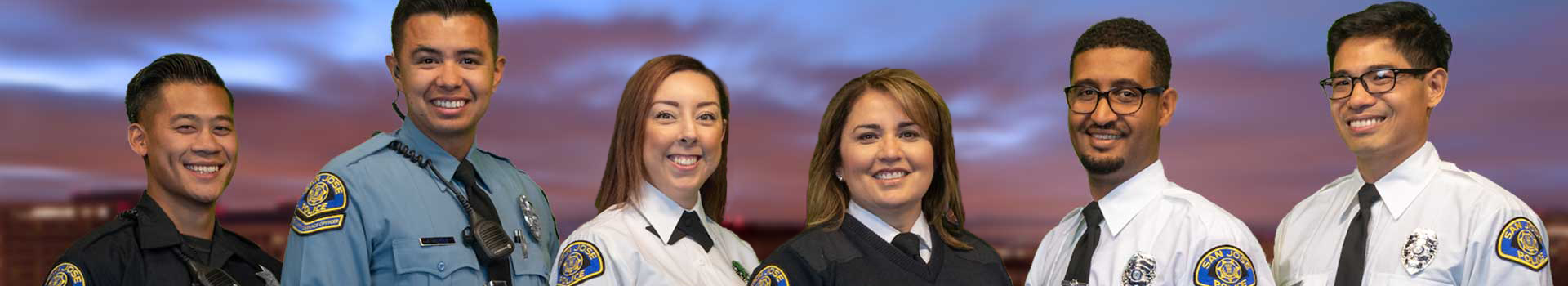 assortment of police staff and support personnel in uniform