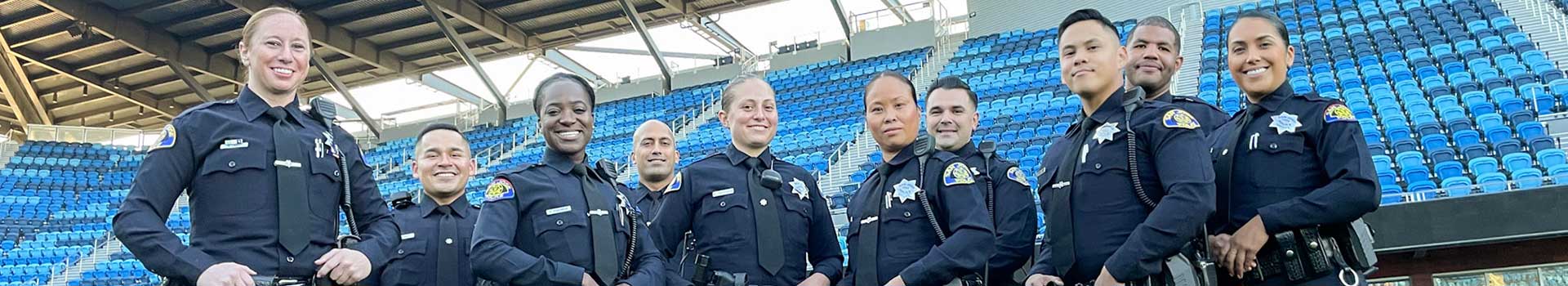 officers at soccer stadium